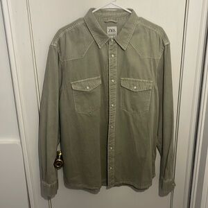XL Zara long sleeve Snap-Button Down